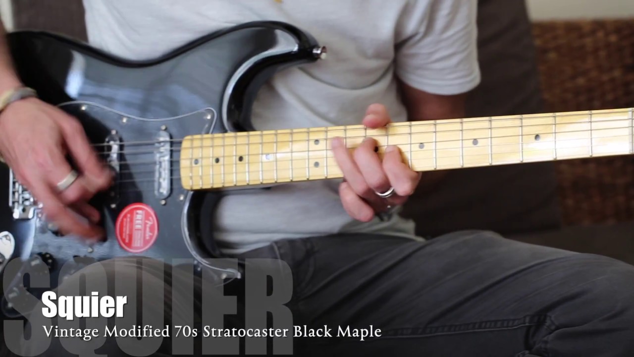 Squier Vintage Modified 70s Stratocaster Black Maple & Vox Pathfinder 10 CL