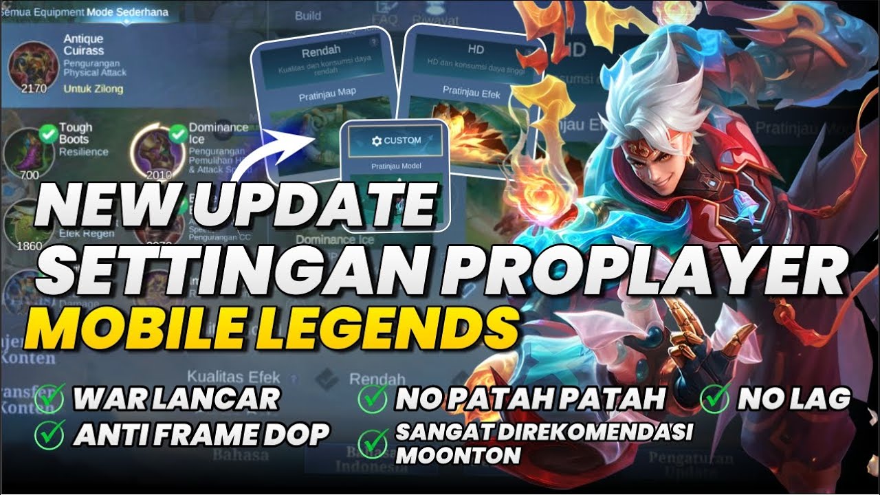 CARA SETTING PENGATURAN MOBILE LEGENDS SEPERTI PROPLAYER 2025 | SETTINGAN ML TERBARU