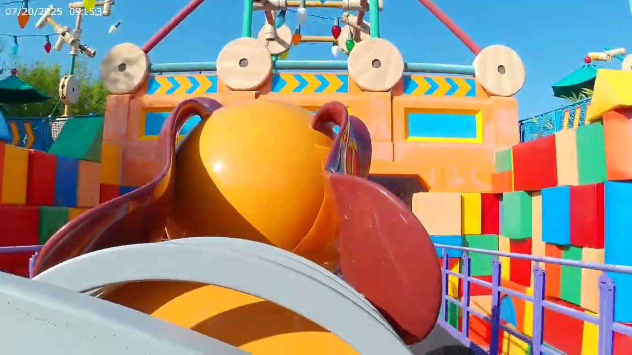 Slinky Dog Dash On Ride Front Row POV Disney’s Hollywood Studios 7/20/25