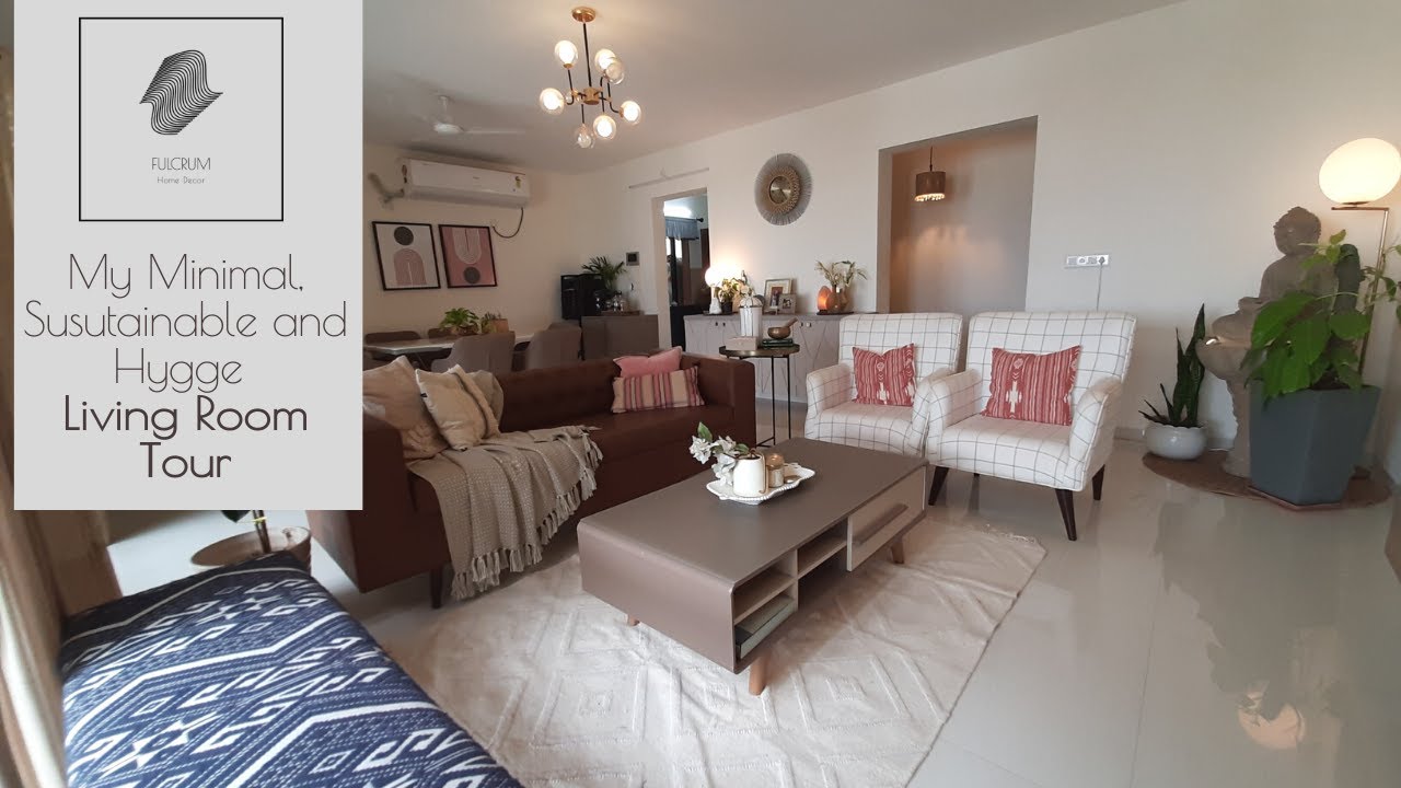 My MINIMAL,  Sustainable and HYGEE  Home! Foyer and LIVING ROOM Tour.