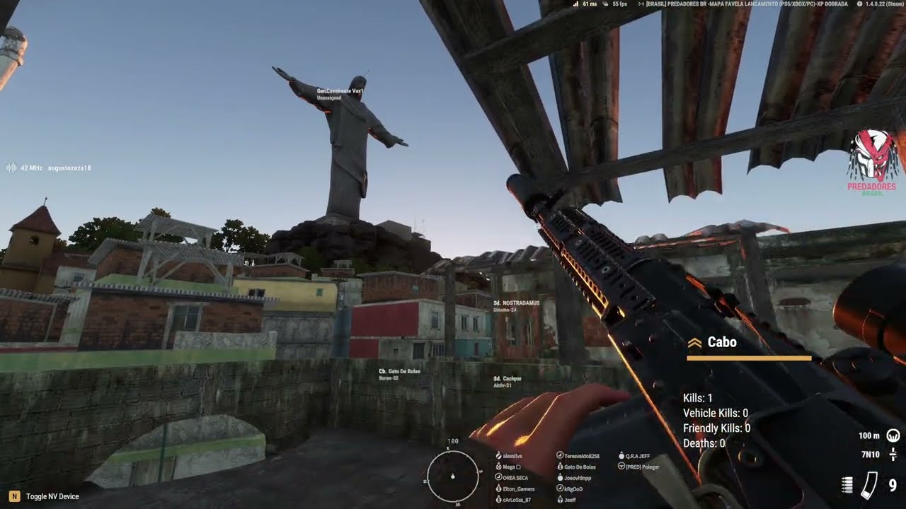 🚨PRIMEIRA GAMEPLAY DE ARMA REFORGER (TESTE MAPA FAVELA)