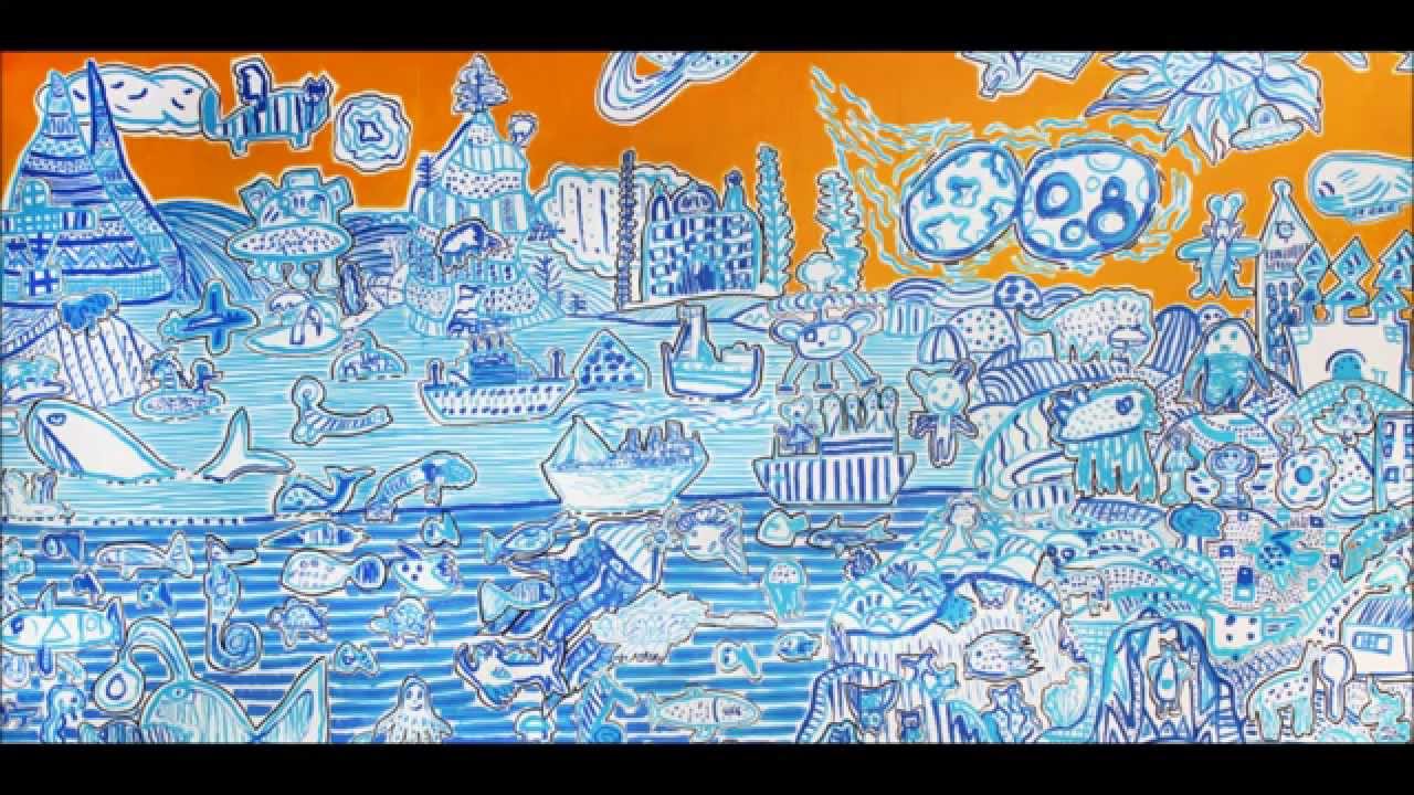 Fresque Ecole Jacques Prévert  Beaucouzé Yan Bernard