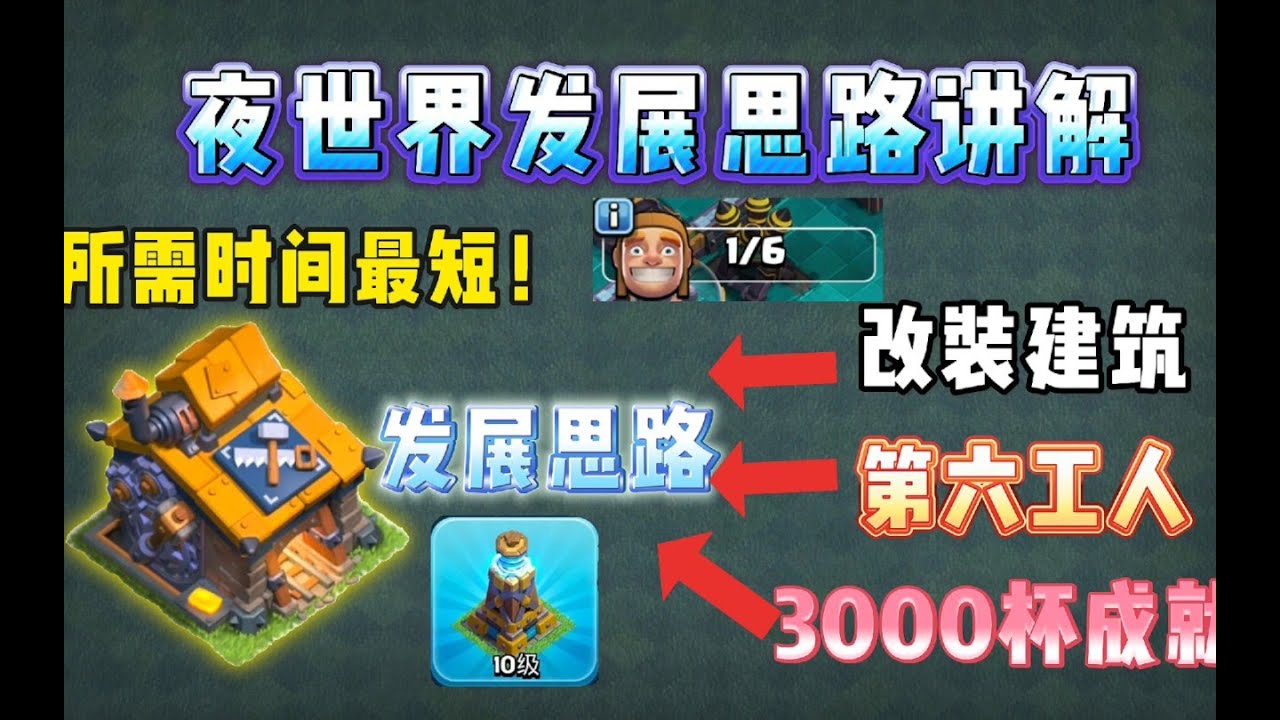 部落衝突：夜世界發展思維解說，最短時間完成夜世界主要三個任務！ 【溫酒】