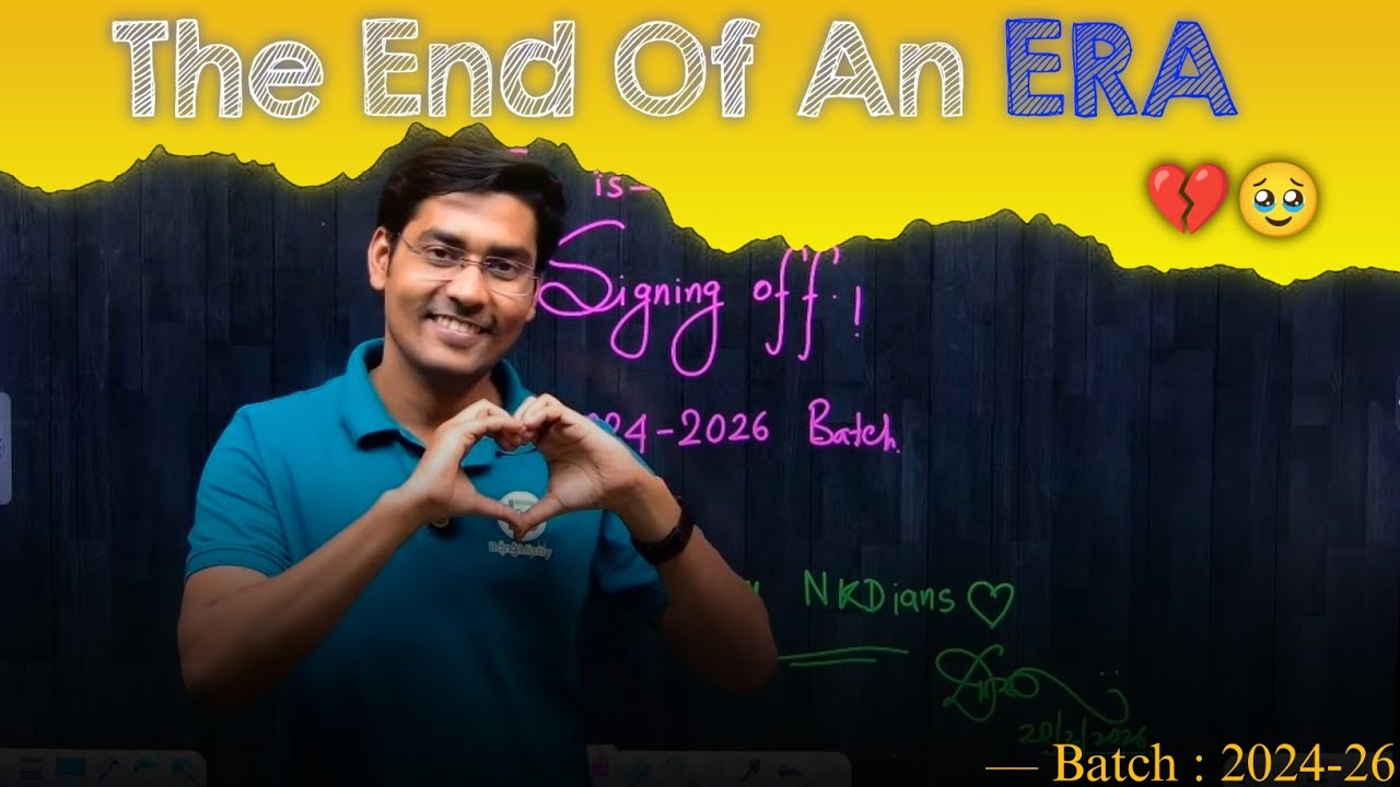 The End Of An ERA 💔🥹 We Will Miss You Sir 🥹 Batch - 2024-26 @BongMistry #NKD_Sir #Class_Xii 