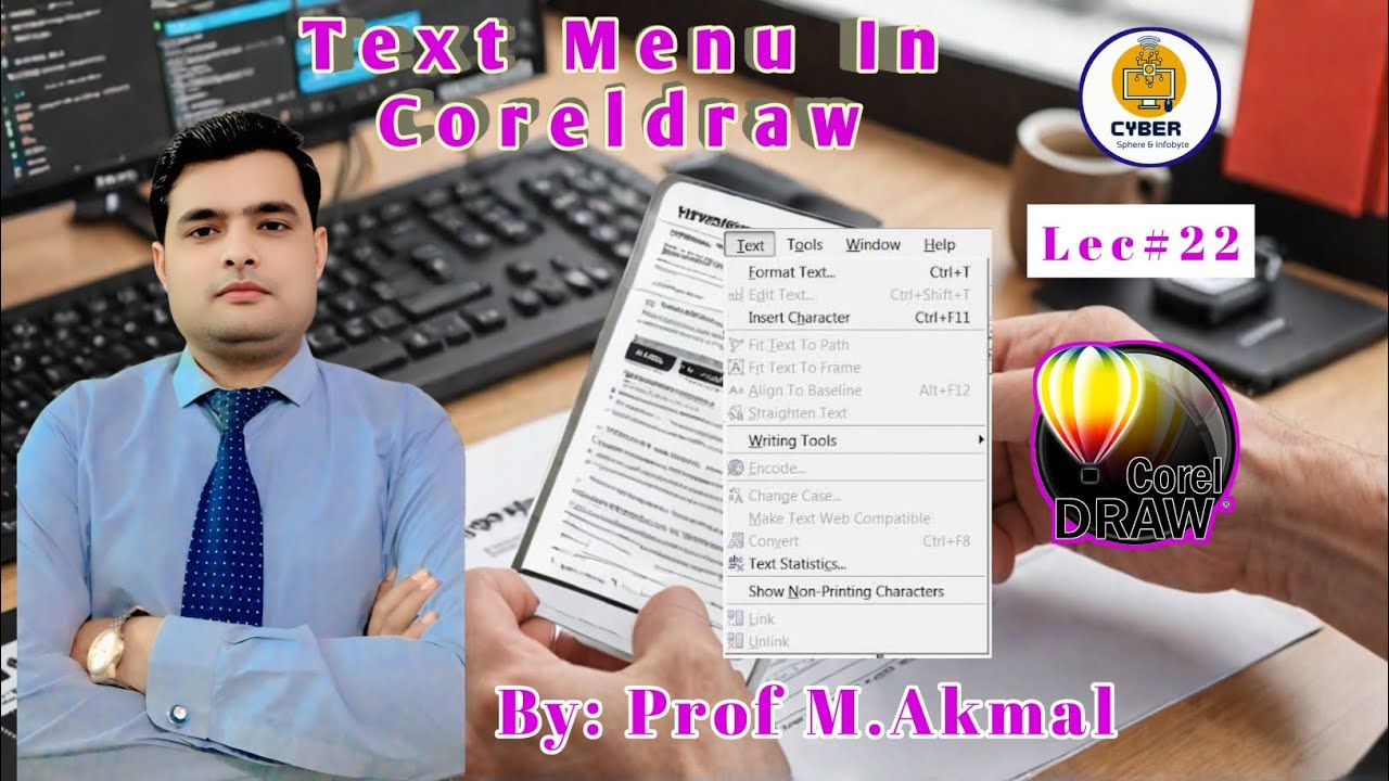 What is CORELDRAW Text Menu Workflow?