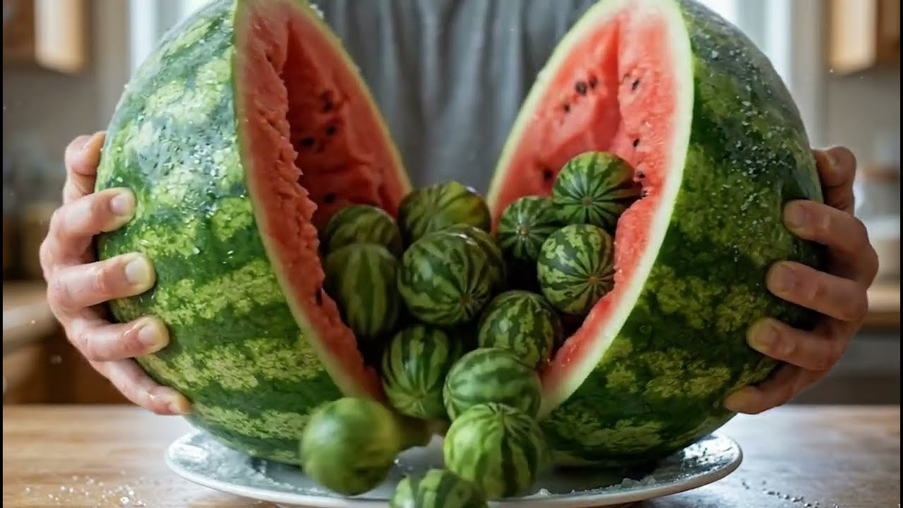 GIANT FRUIT BREAK&hellip; IT KEEPS COMING 🤯🍊 ASMR
