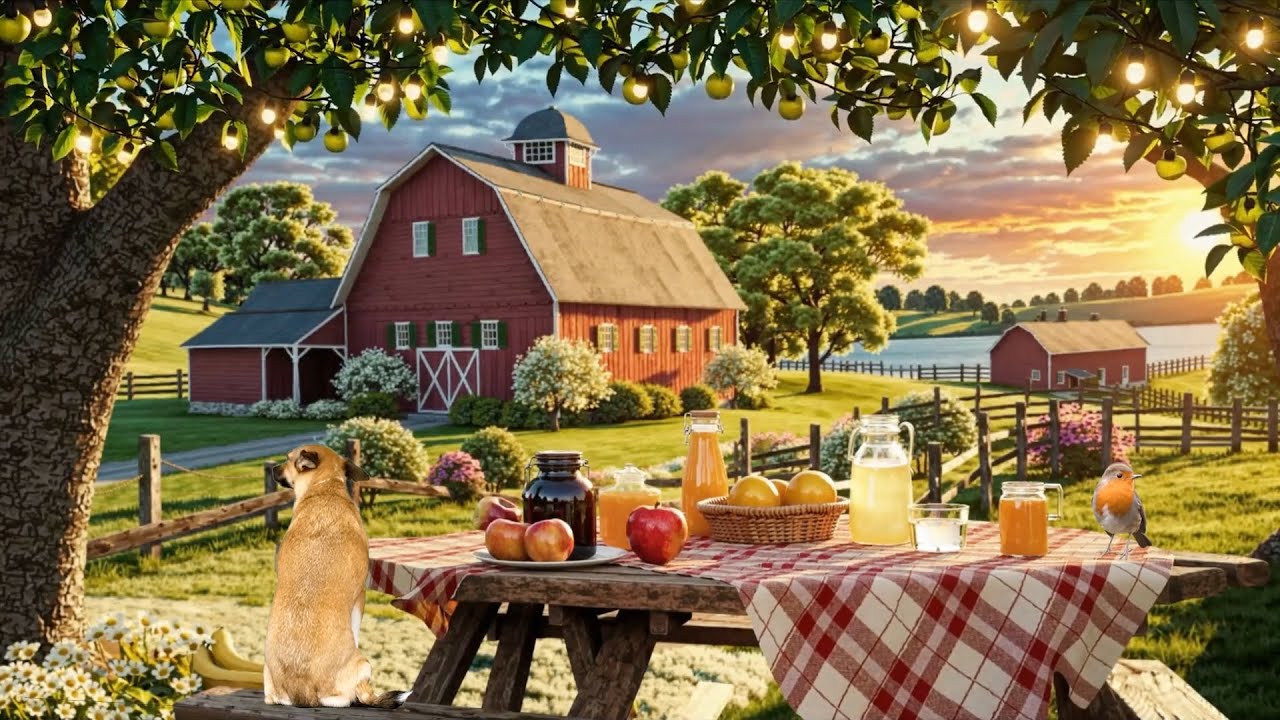 Relaxing Sunset on the Farm In Summer – Peaceful Countryside Ambience & Calming Music