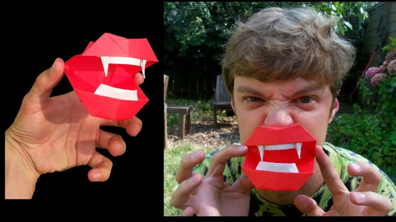Halloween Origami + Vampire Mouth tutorial