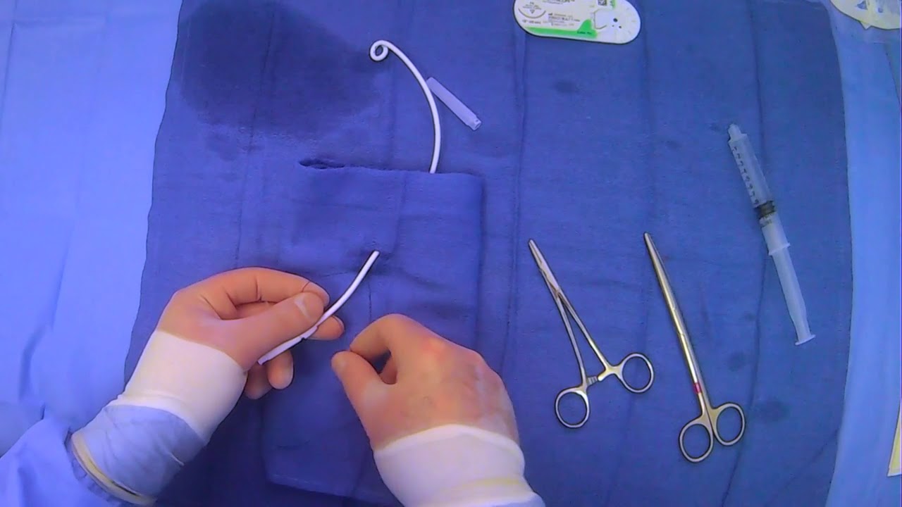 Suturing Tubes In Place (Half-Hitch Technique)