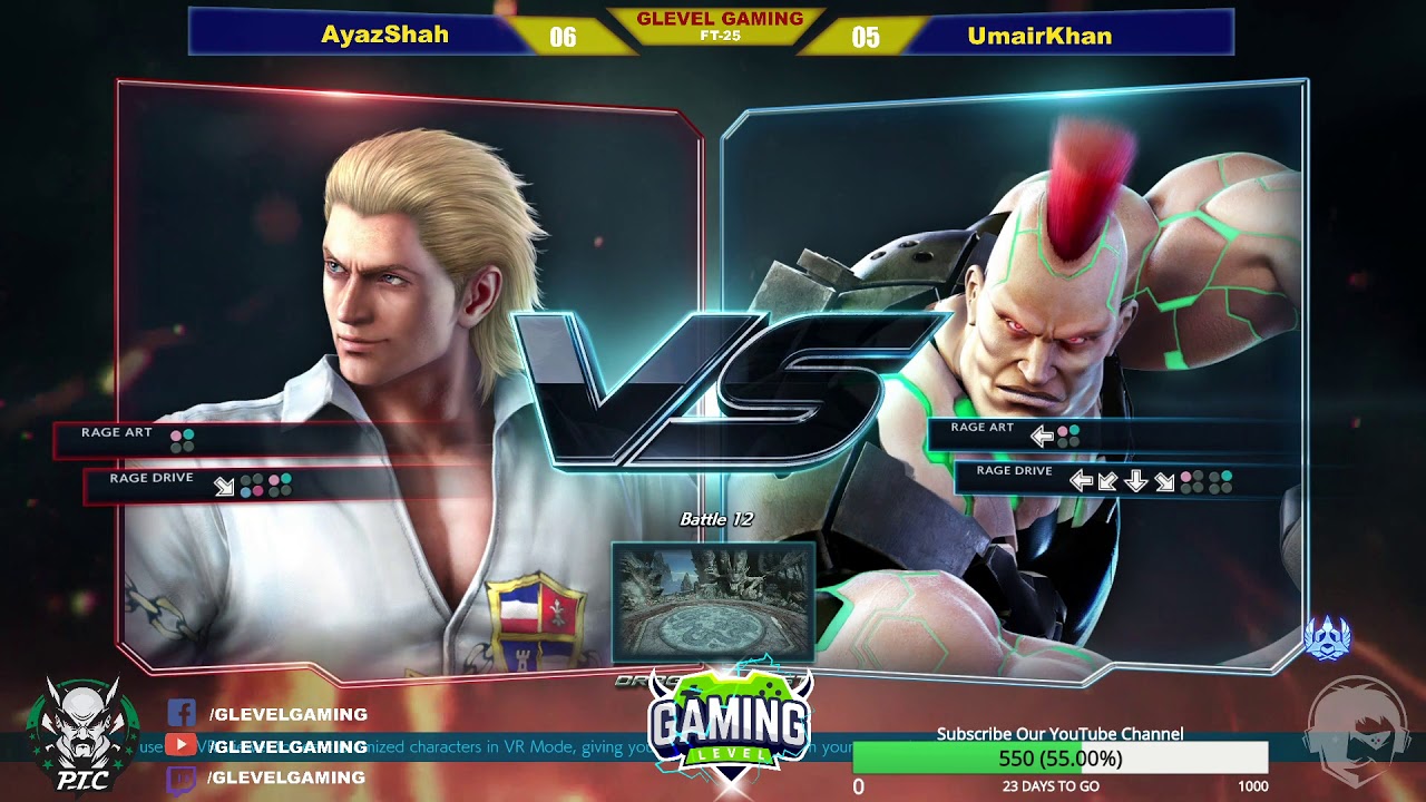 AyazShah Vs UmairKhan | FT-25 | #TEKKEN7 | #GLevelGaming | LIVE
