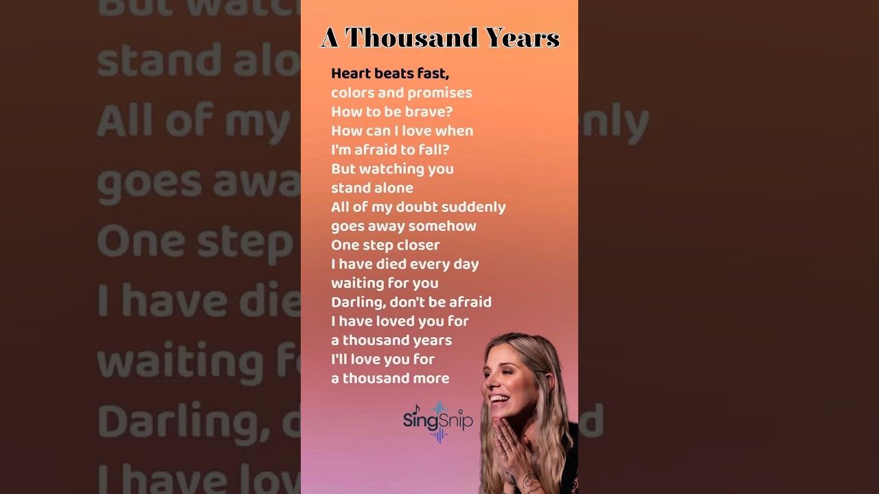 A Thousand Years Lyrics - Christina Perri #athousandyears #christinaperri#trending #lyrics