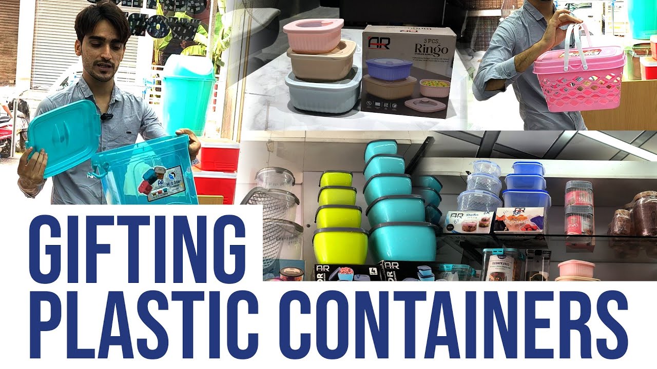GIFTING PLASTIC CONTAINERS | WHOLESALE ITEMS | AR Plastic House Begum Bazar