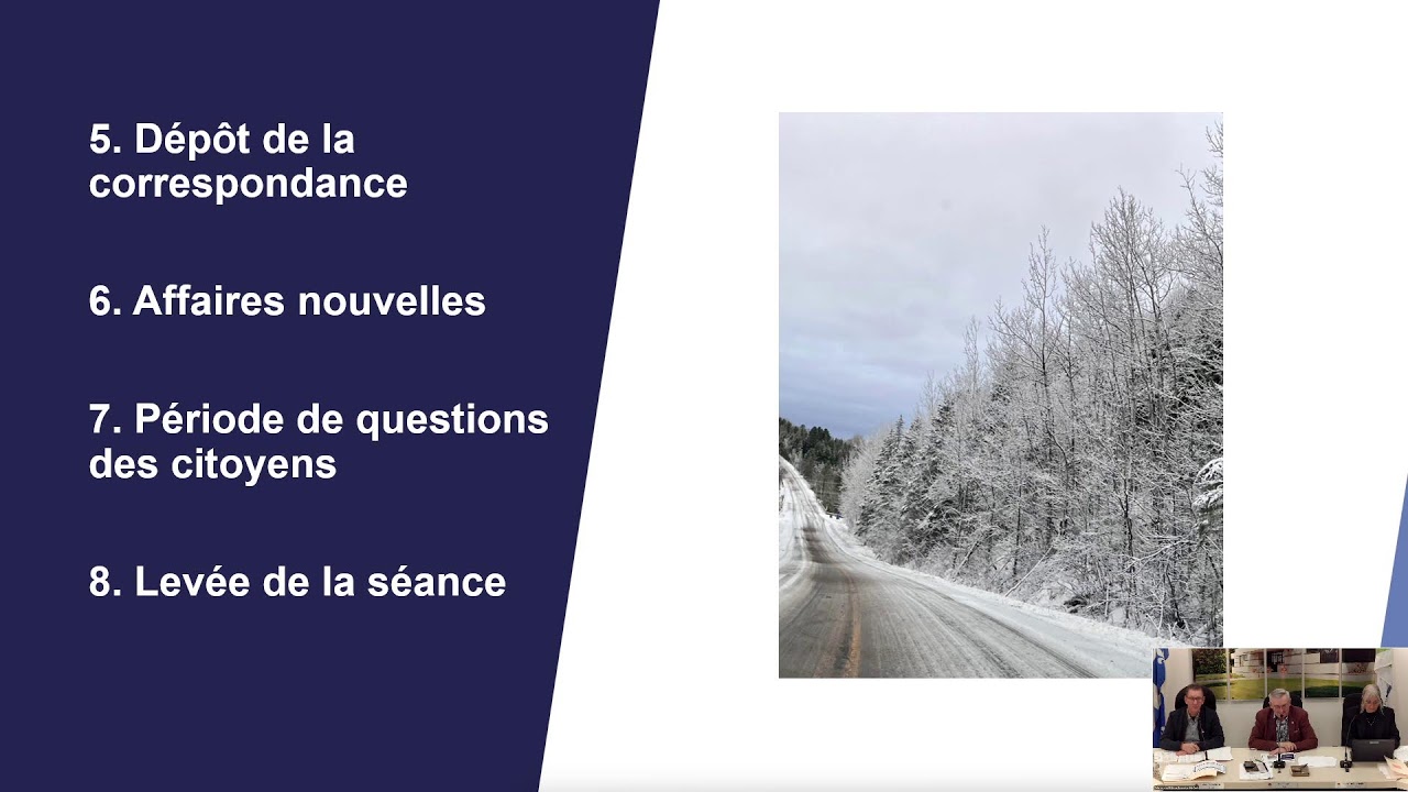 Séance ordinaire du conseil municipal | 19 janvier 2026