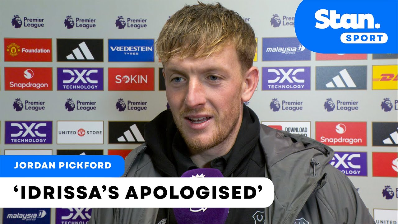 Jordan Pickford explains what he saw when Idrissa Gueye was sent off