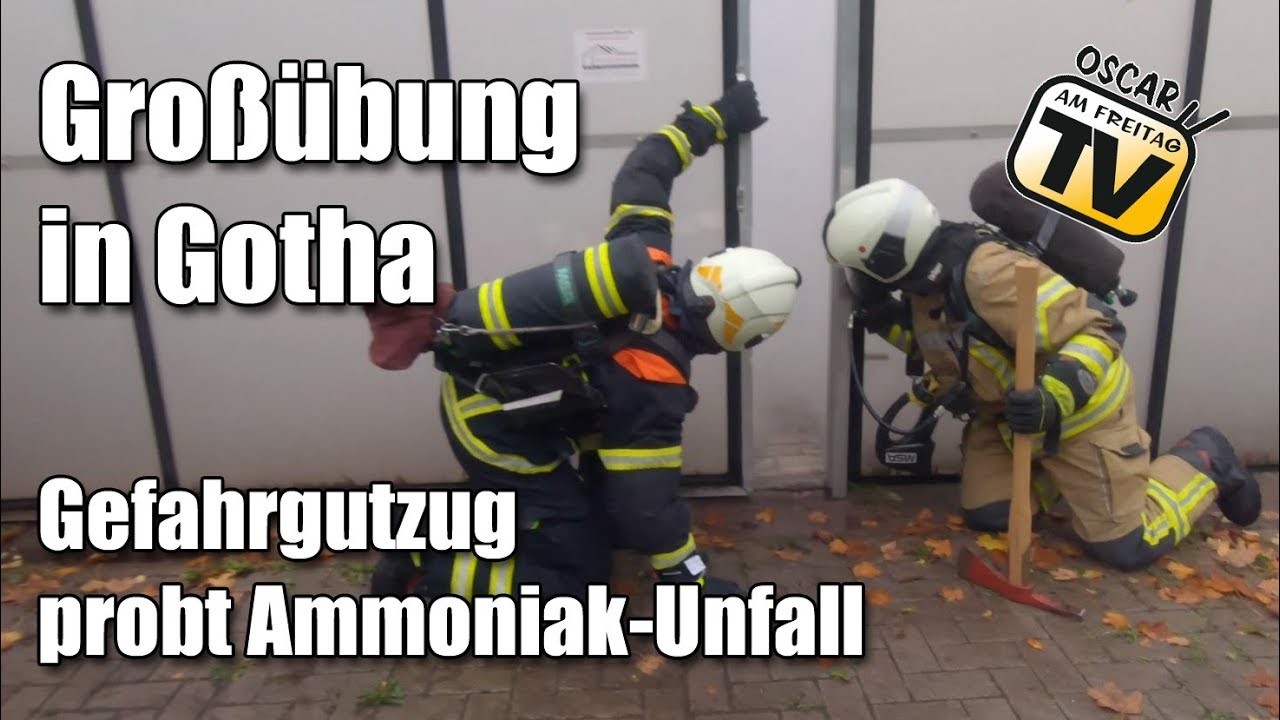Gefahrgutzug probt Ammoniak-Unfall
