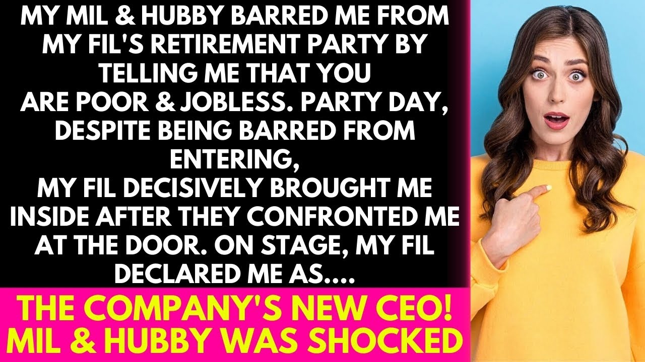 My MIL & Hubby barred me from my FIL's retirement party by telling me that you are poor & jobless...