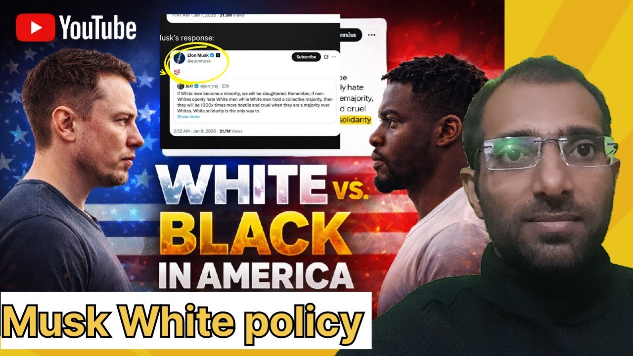 Why Musk promote Hate against Black in America ?  ! 😱 ! I live   #socialmedia    #whitevsblack Black