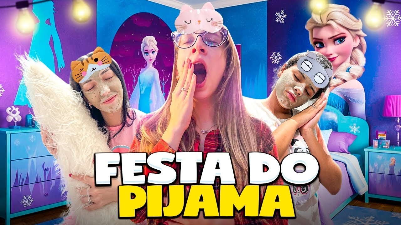 FESTA DO PIJAMA NA CASA DA LULUCA NOS EUA 🇺🇸