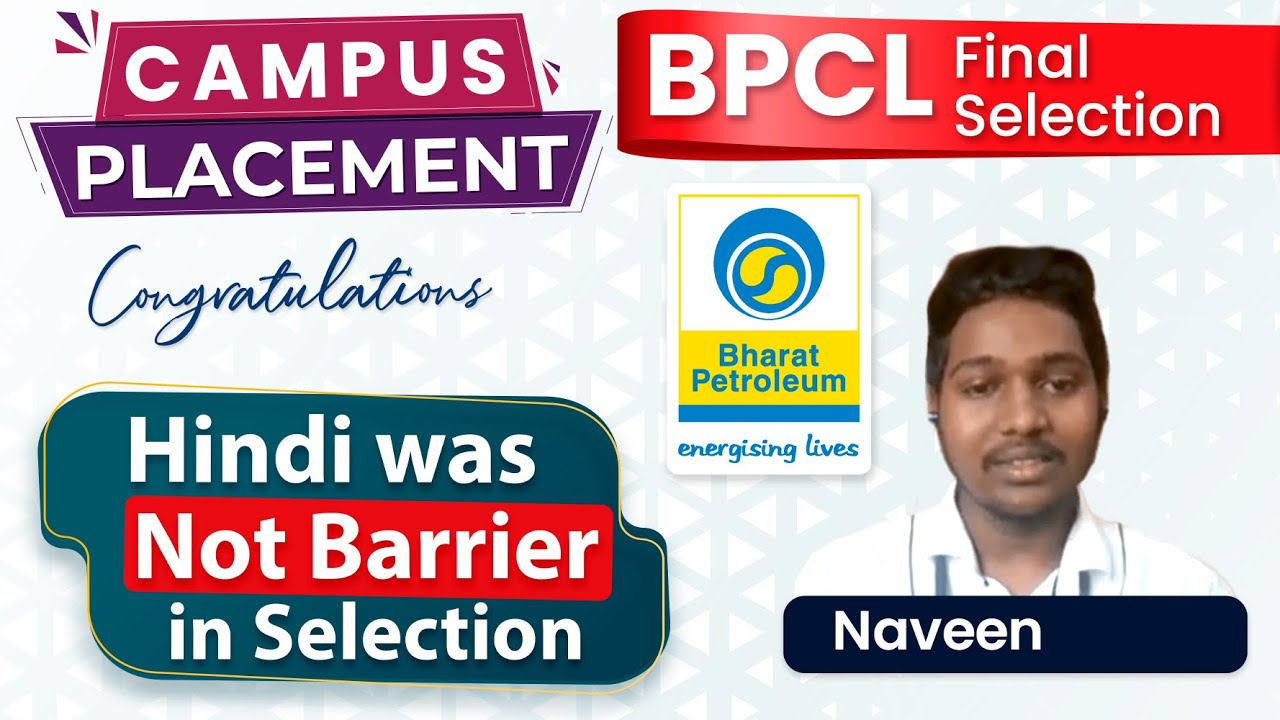 Hindi was not barrier in selection | BPCL Selection via campus placement  NIT surathkal placements
