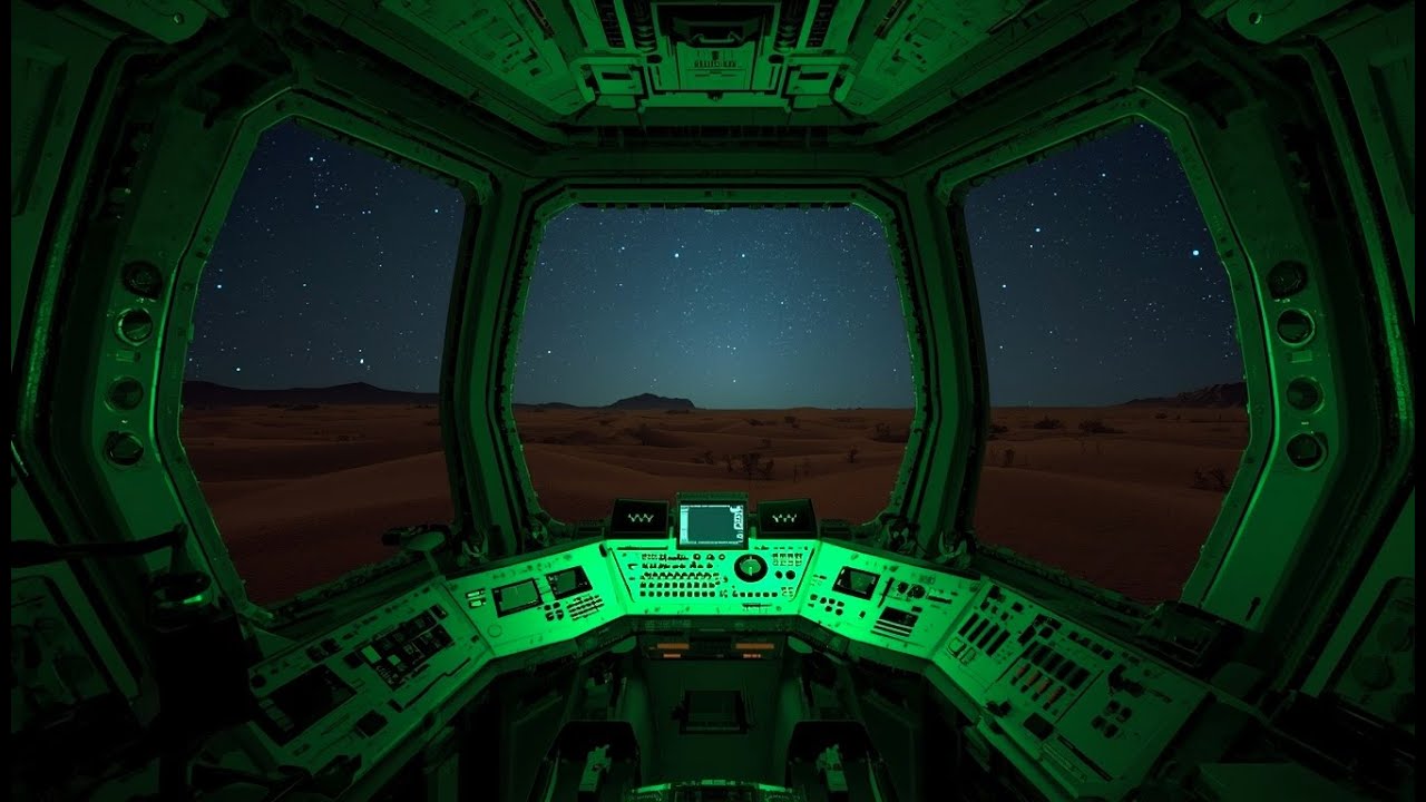 Ambient Music for a Desert Base at Night | Calm, Isolated Soundscape for Work and Study