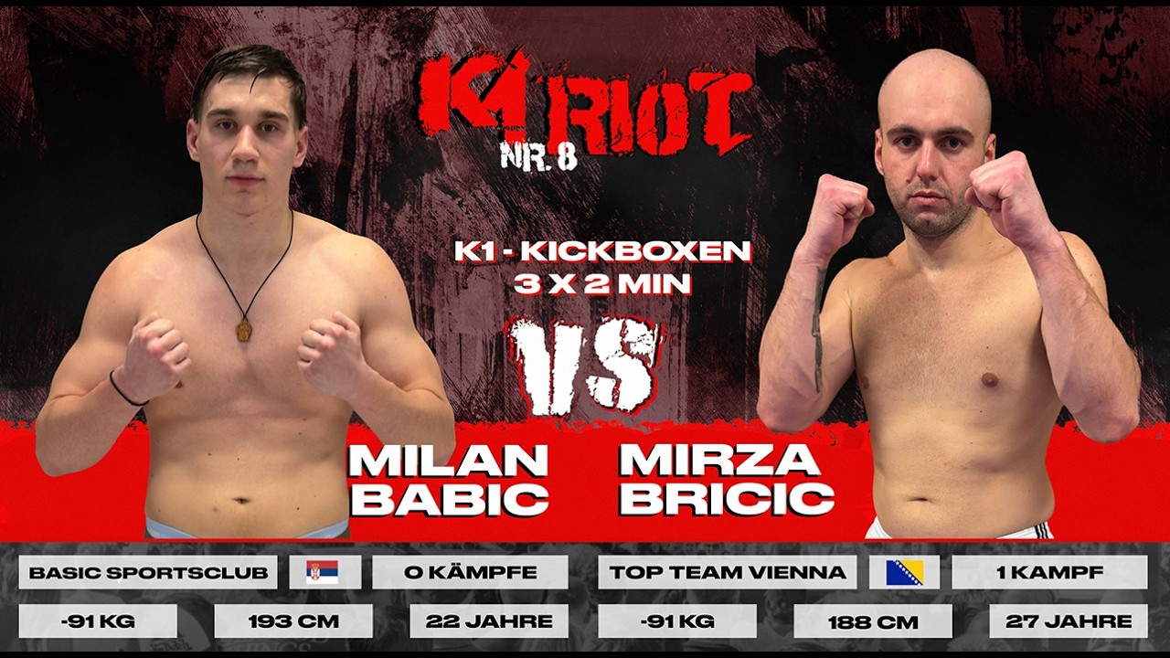 K1RIOT 8.0 | BABIC VS. BRICIC | 07.03.2026 | Halle B, Baden