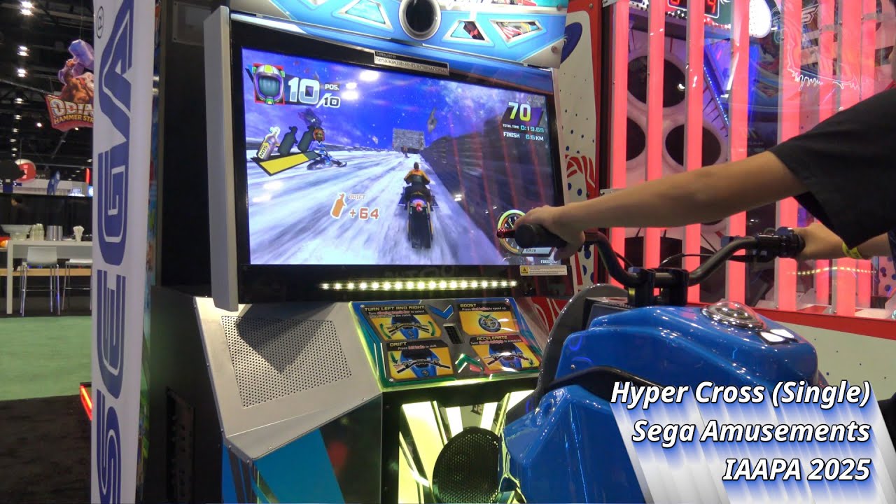 Sledding Digital 'Pow' In Hyper Cross Single [IGS/Baohui/Sega Amusements, IAAPA 2025]