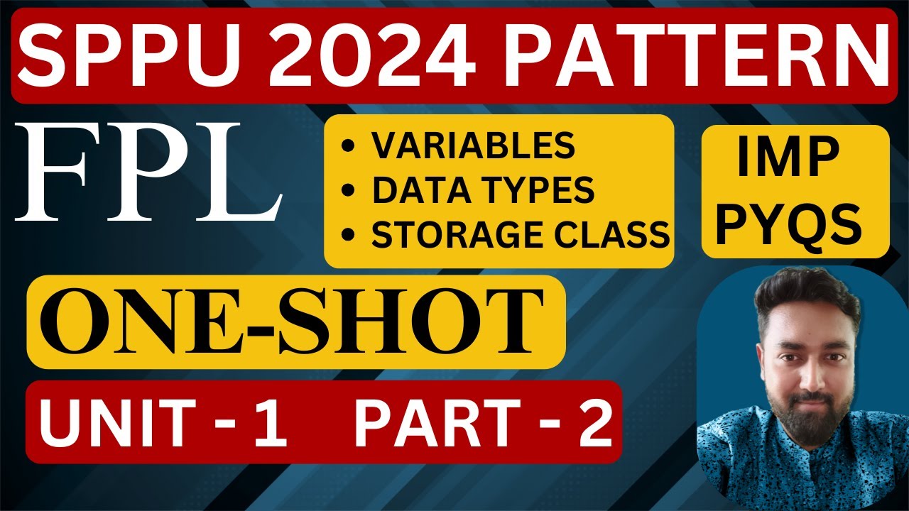 PART 2 | FPL ONESHOT | UNIT 1 | All IMP QUE | ALL PYQs | SPPU 2024 PUNE UNIVERSITY