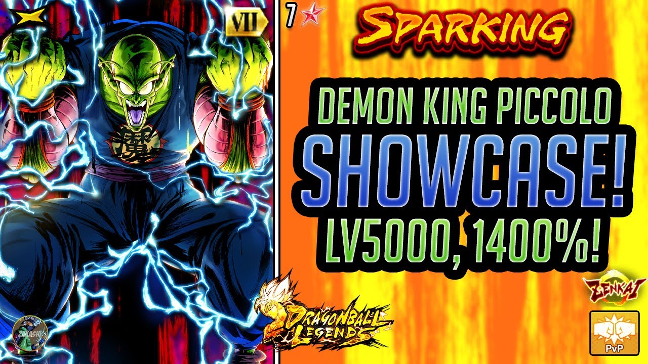 SHOWCASE: ZENKAI 7 DEMON KING PICCOLO LV5000 1400%! HITS LIKE A BRICK! | Dragon Ball Legends | PvP