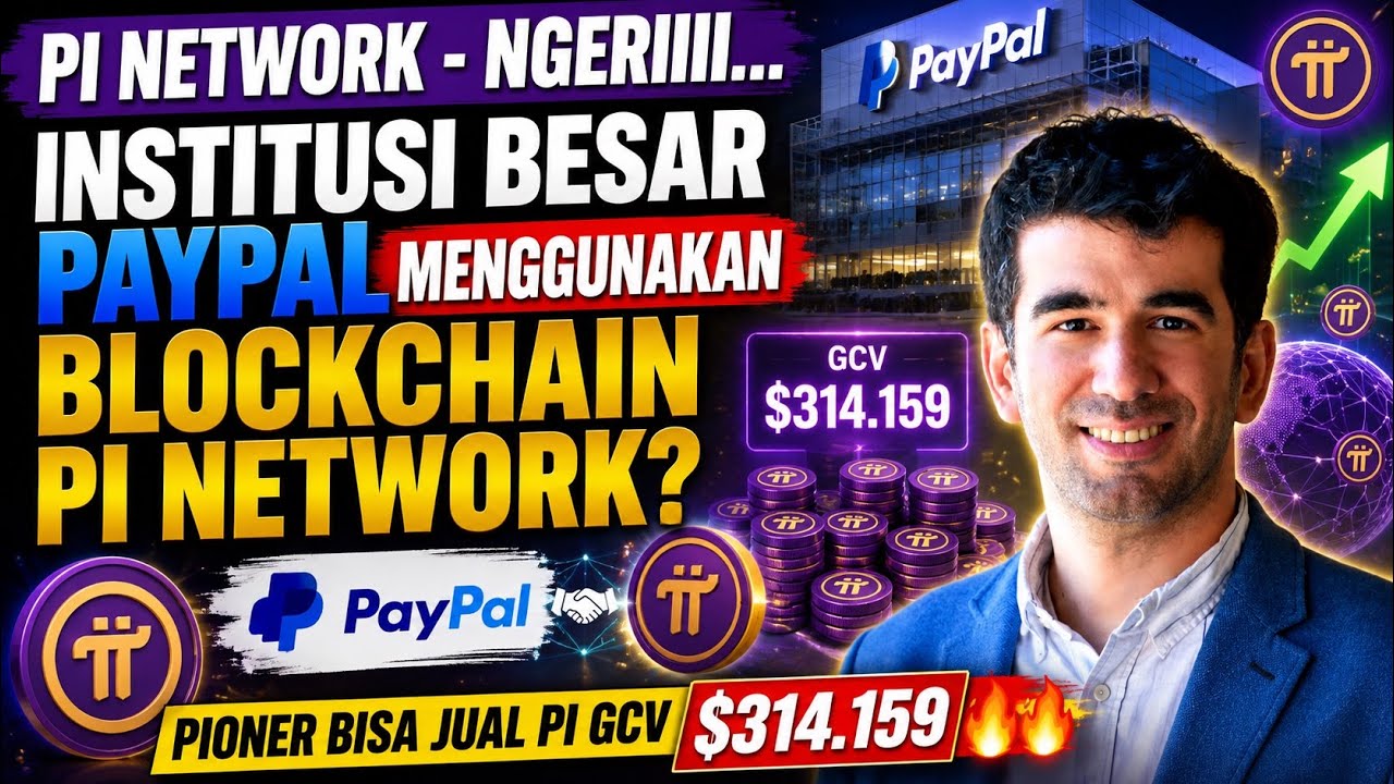 PI NETWORK - NGERIIII... INSTITUSI BESAR PAYPAL MENGGUNAKAN BLOCKCHAIN PI NETWORK? PIONER JUAL GCV🔥🔥