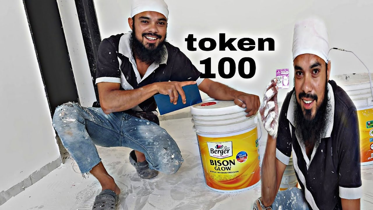 BERGER PAINT BISON GLOW 100 TOKEN 💯 |@ajju painter berger bison glow