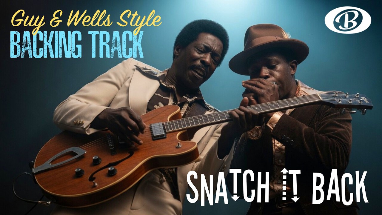Snatch It Back Chicago blues backing track in B | Junior Wells & Buddy Guy style groove!