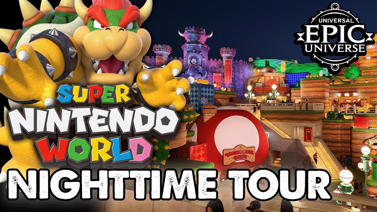 FULL Super Nintendo World Nighttime Tour - Universal Epic Universe