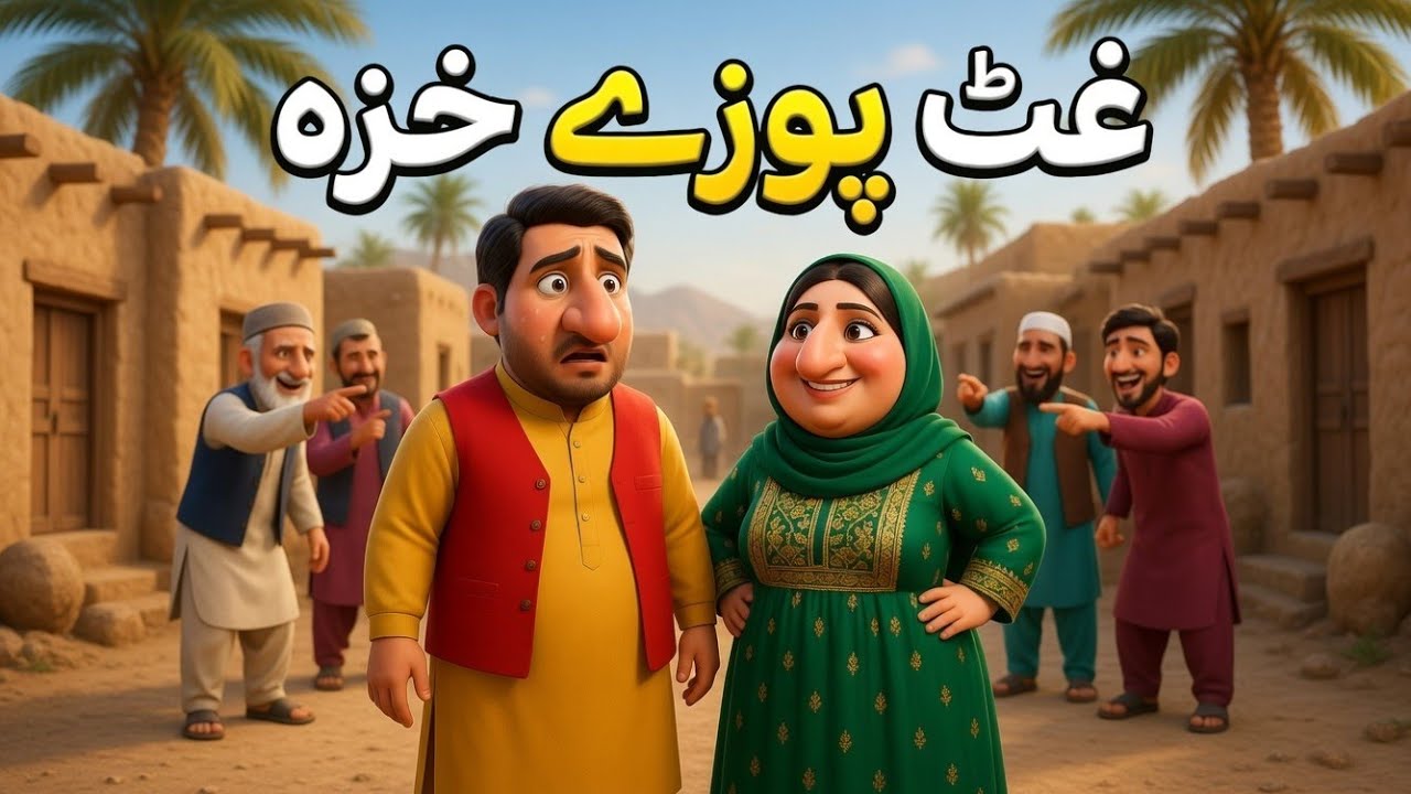 The big nose woman ||Pashto cartoon story ||غټ پوزه خزه