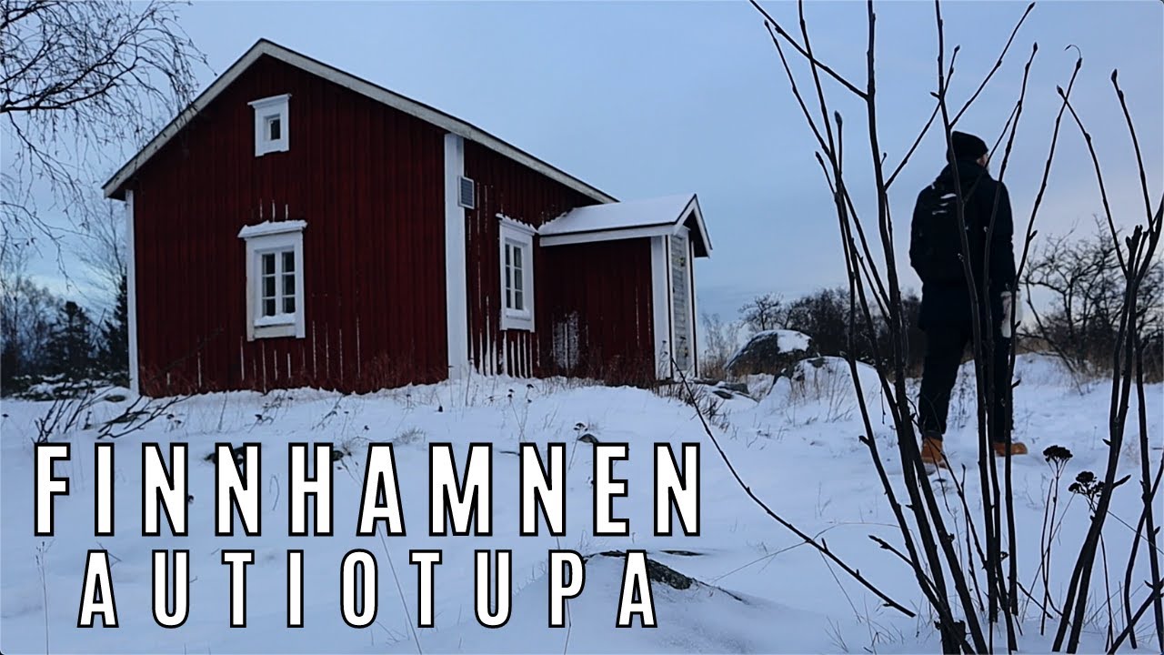 TALVIRETKEILY FINNHAMNEN AUTIOTUVALLE | RETKIRUOKAA | RETKEILY - WINTER HIKING | CABIN IN THE WOODS