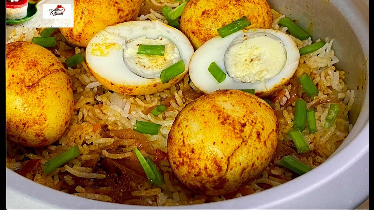 രുചിയൂറും മുട്ട ബിരിയാണി ഉണ്ടാക്കിയാലോ!! HOW TO COOK SPECIAL EGG BIRYANI IN RICE COOKER 😋😋