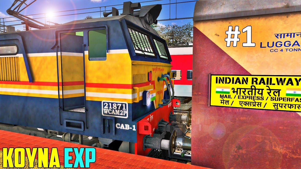 Koyna Express in Train Simulator | Train Crossings, Overtakes | IR-MSTS : PC GamePlay !!