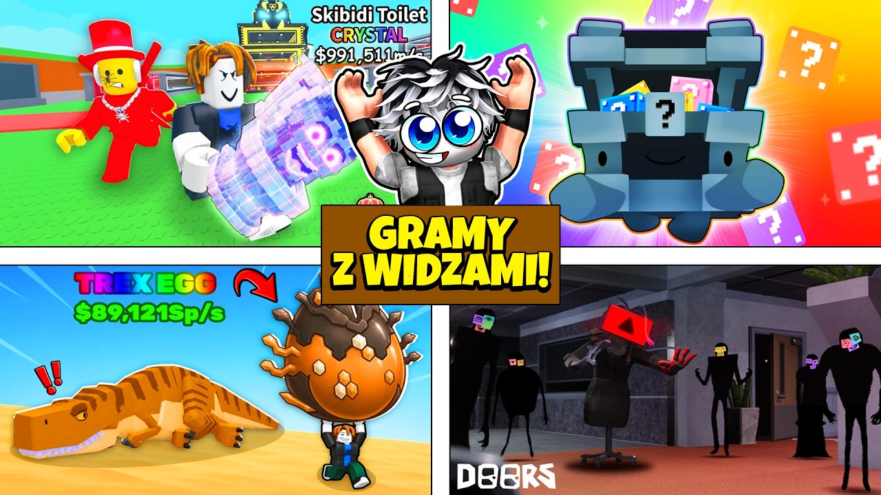 🌴GRAMY Z WIDZAMI W R&Oacute;ŻNE GRY NA ROBLOXIE🌴STEAL A BRAINROT!☀️ #roblox