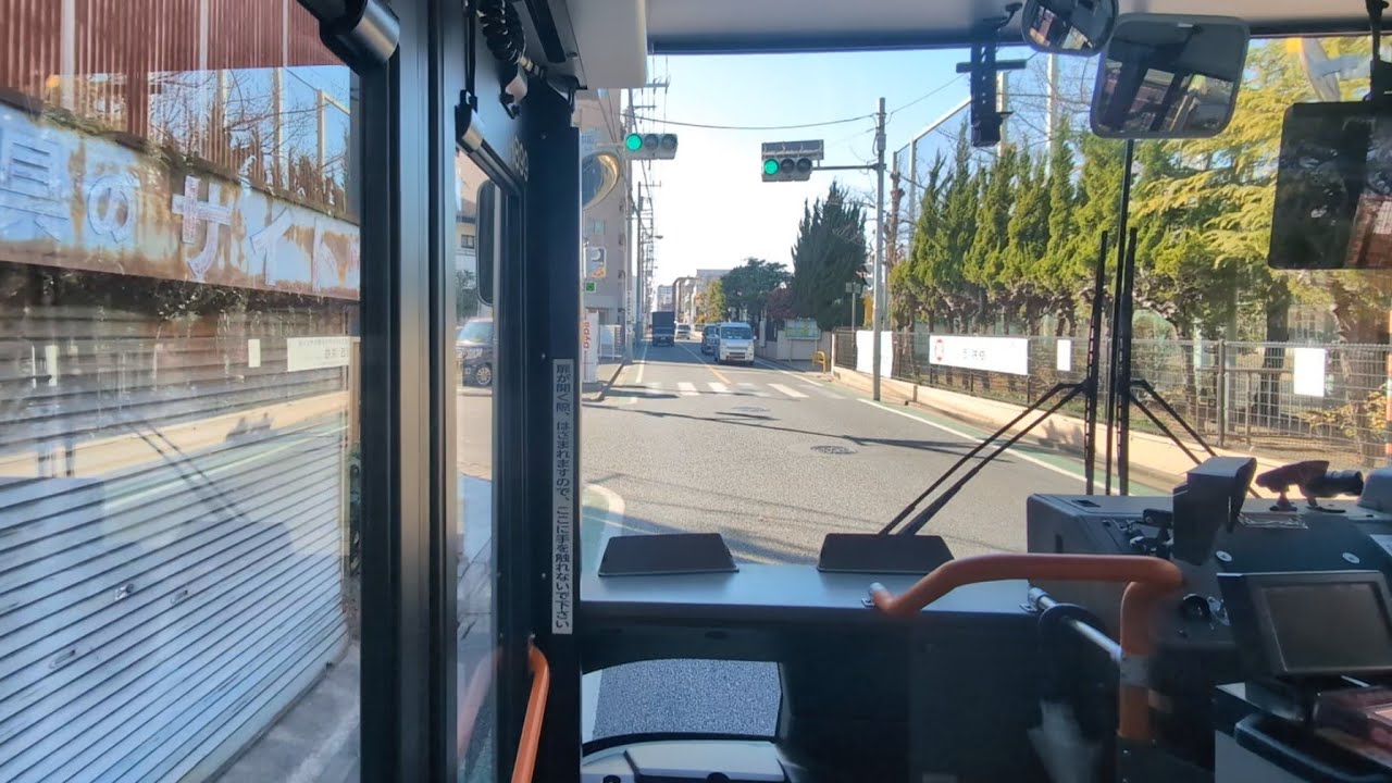 【都バスでGO】西新井駅西口から池袋駅東口までのバス🚏🚌今回は西新井大師付近から荒川土手操車場前までの全面展望🚌サムネは足立五中前