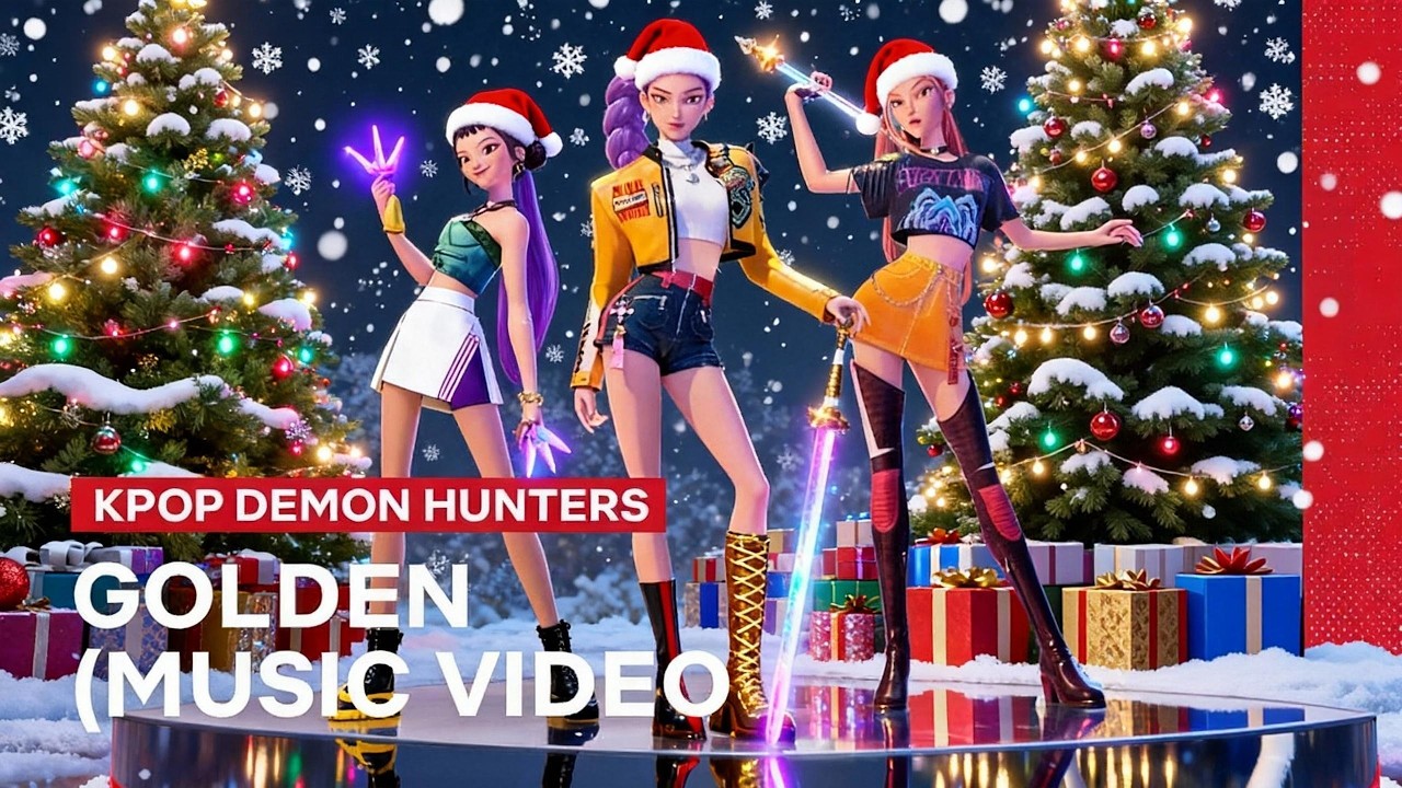 Huntrix Christmas Vibes song: Demon Hunters | Golden MV