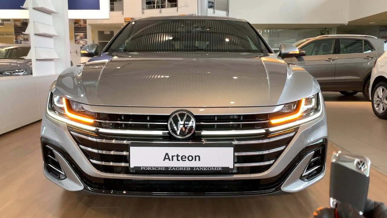 Новый VW Arteon 2021 - сумасшедшие светодиодные фонари, динамические индикаторы (R-line)