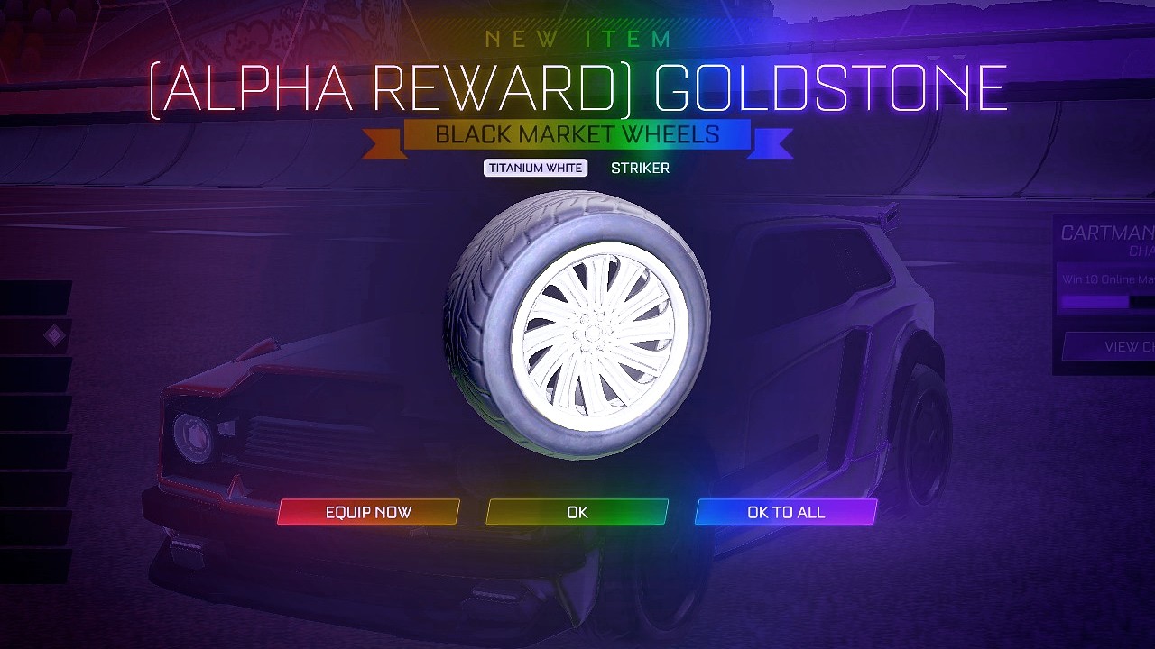 PLAYING ROCKET LEAGUE WITH THE TITANIUM WHITE ALPHA WHEELS!