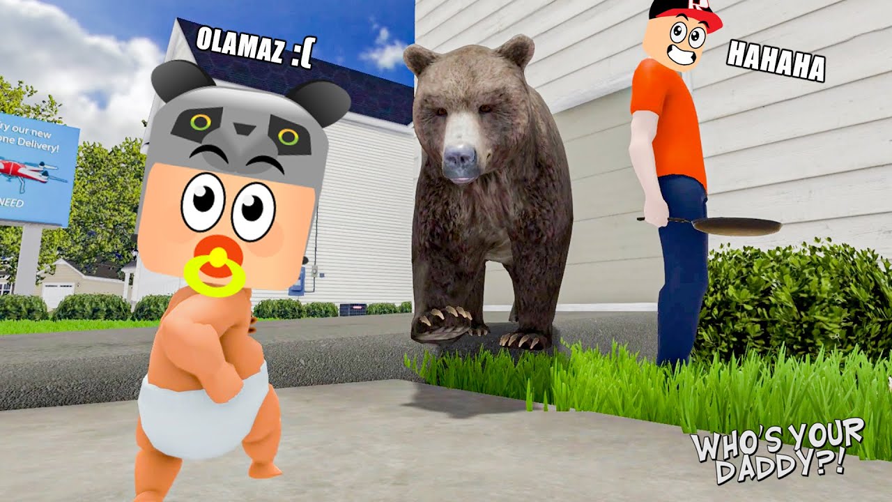 Oyuna AYI Geldi!! Yaramaz Bebek Şaşkın - Panda ile Who's Your Daddy?