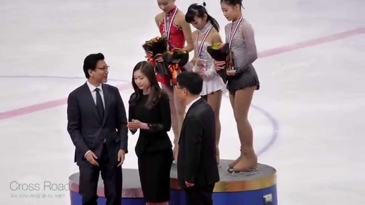 2015-01-09 피겨 종합선수권 | 여자주니어 시상식 | 김연아 Yu-Na KIM 시상 | 이현수,도지훈,강수민