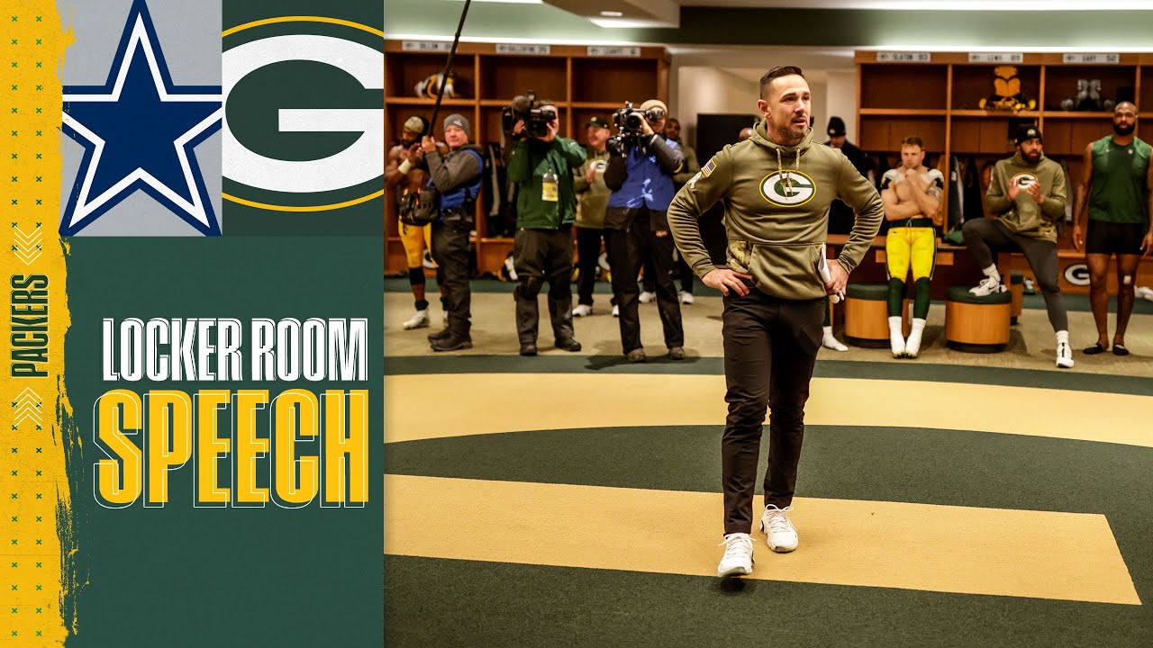 Matt LaFleur's locker room speech after Packers' OT win over Cowboys