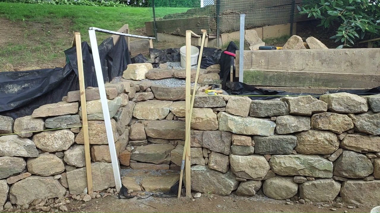 Dry Stack Stone Stairs Complete