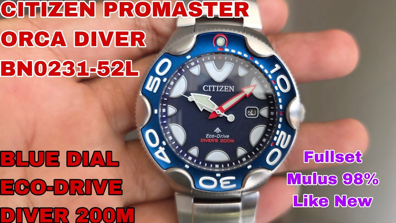 JUAL CITIZEN PROMASTER ORCA DIVER BN0231-52L ECO-DRIVE FULLSET LIKE NEW RARE FOLLOW IG LakoneWatch