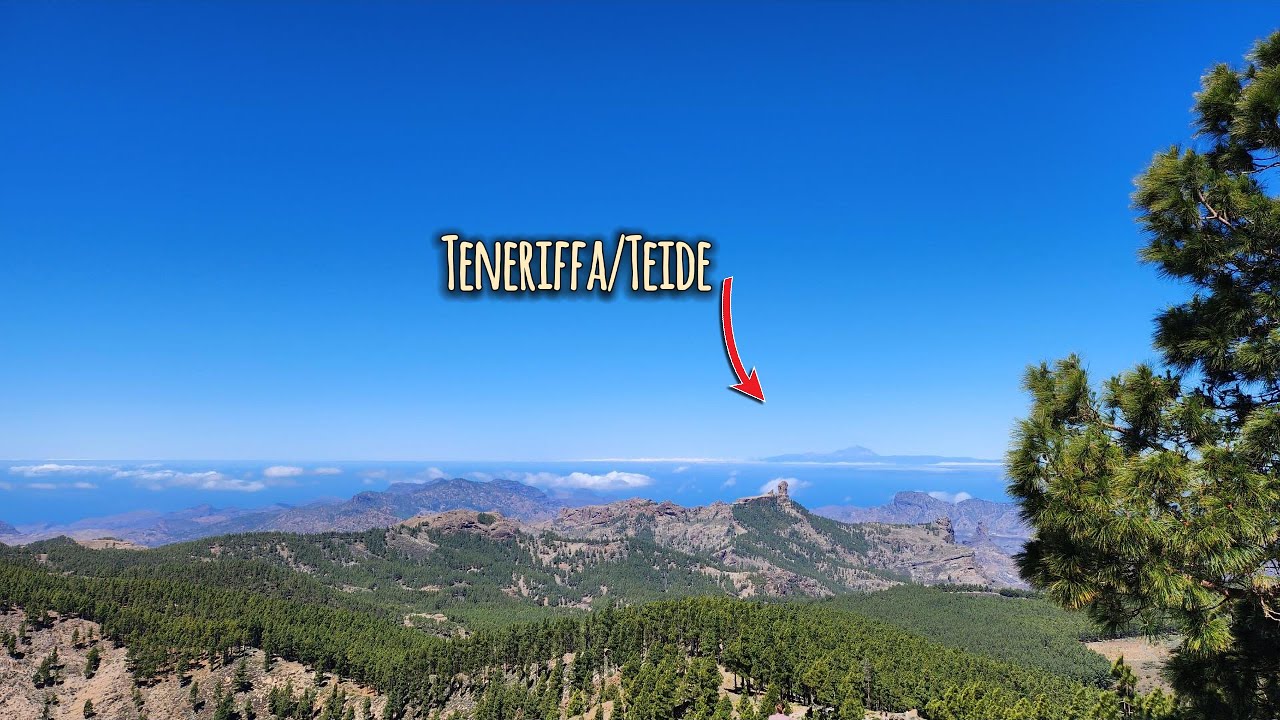 Gran Canaria mit dem Rennrad zum  Pico de las Nieves mit herrlichem Blick bis nach Teneriffa Gopro12