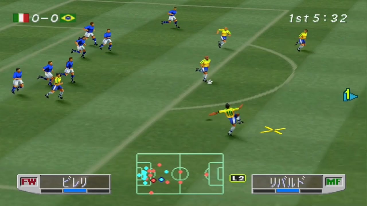 World Soccer Jikkyou Winning Eleven 3 Final Ver. Gameplay Exhibition Mode (PSX)
