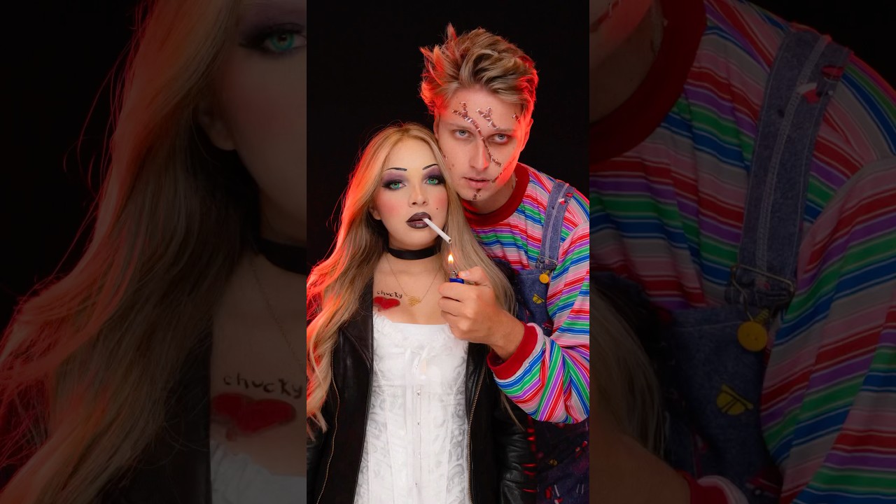 Nos transformamos en TIFF Y CHUCKY🔪❤️&zwj;🔥 @zachjaqshorts 2/7