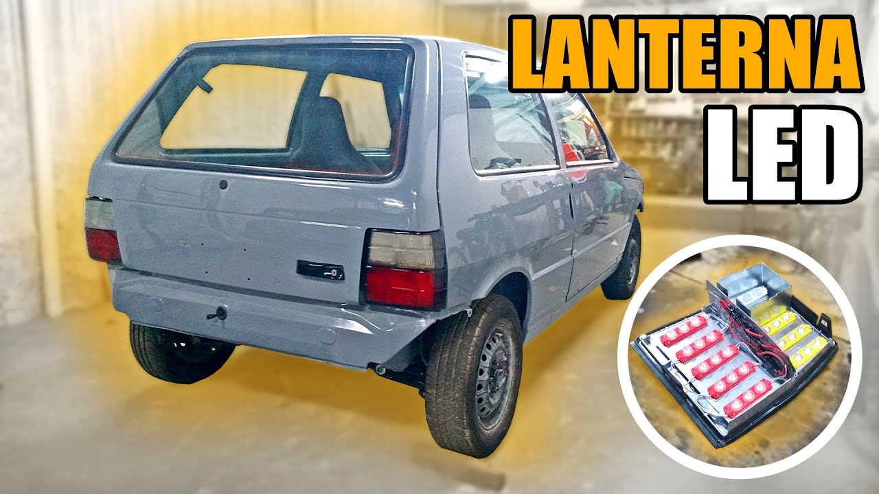 ADAPTANDO LANTERNA LED NO FIAT UNO - LANTERNA CUSTOMIZADA EM CASA